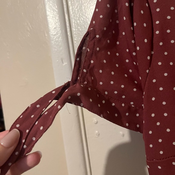 Abercrombie Polka Dot Short Sleeve Mini Dress - Picture 3 of 5